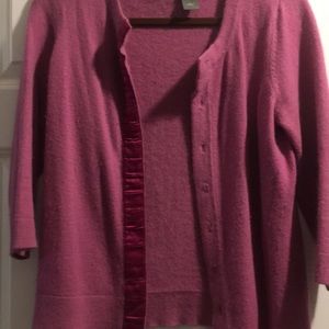 Ann Taylor fuchsia cardigan-well loved